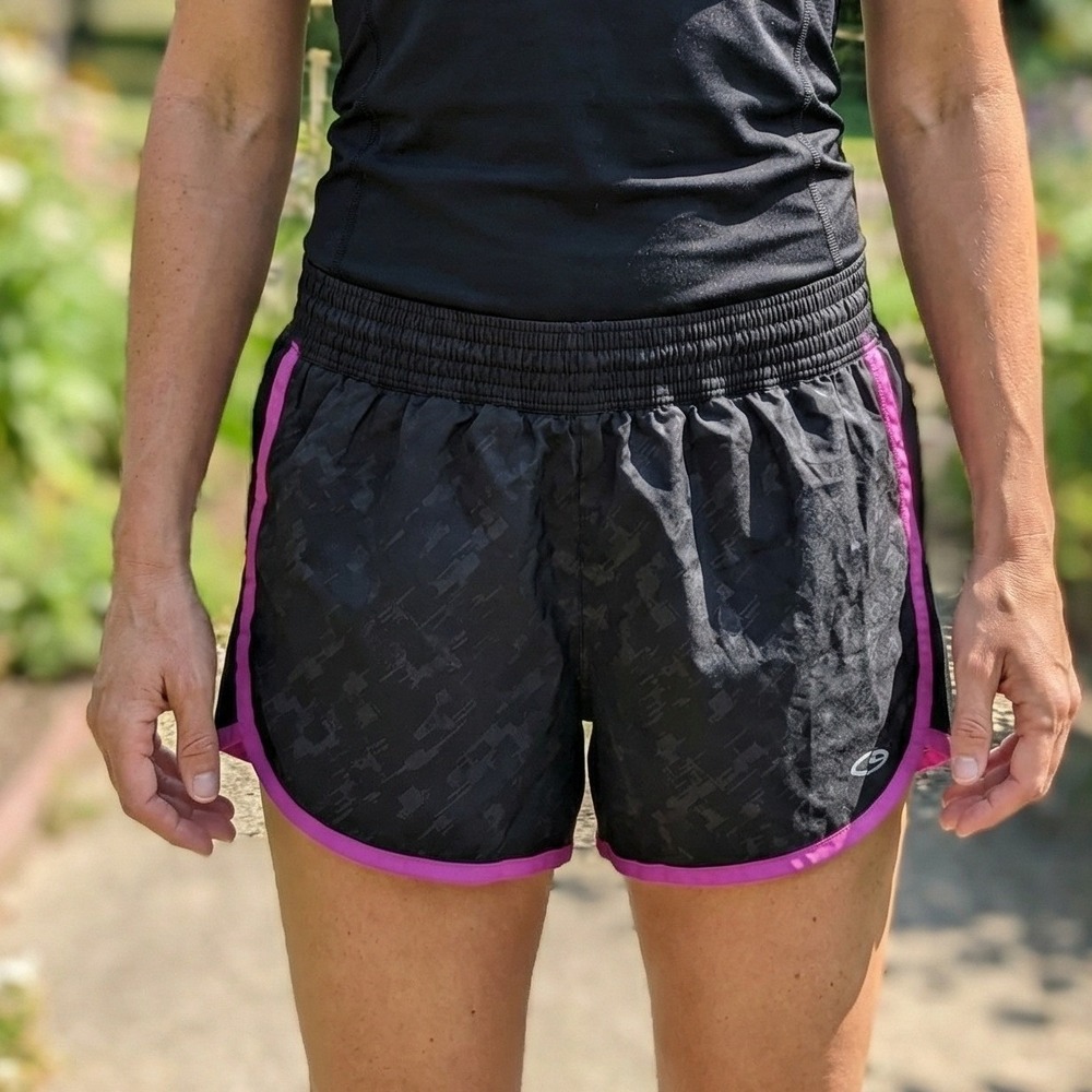 C9 Champion‎ Womens Black Pink Geometric Mesh Running Shorts 89910-8KP
